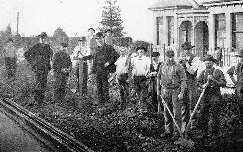 Electric Tram route construction