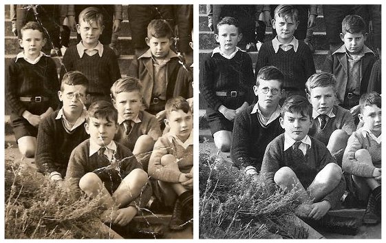 Kaikorai Pupils c1946 photo repair