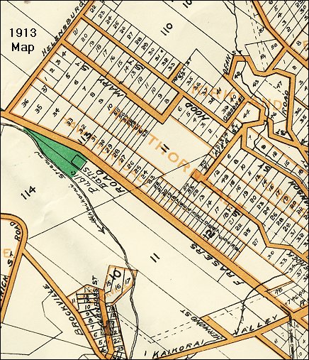 Frasers Road Baths location map 1919