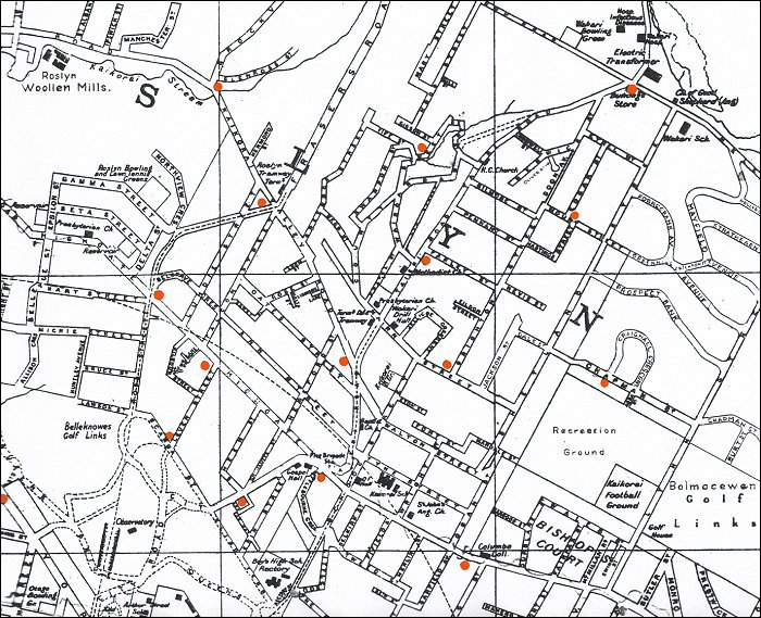1935 Kaikorai map