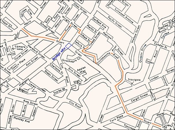 Old diesel bus route to Kaikorai while Stuart St extension being created