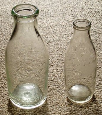 milk bottles