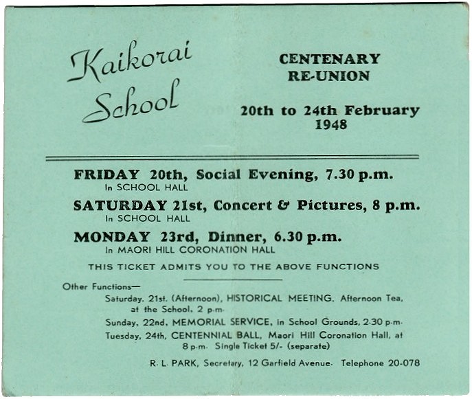 1948 reunion ticket