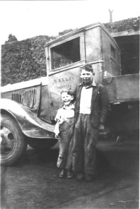 Alma Ellis with Fred's truck
