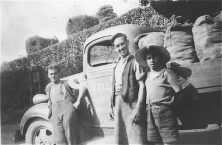 Alma Ellis with Fred's truck