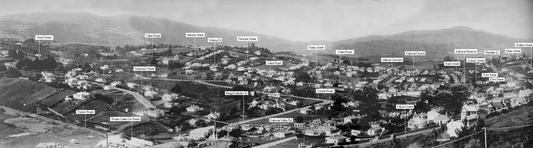 1907 view of Kaikorai